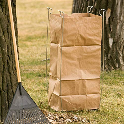 Bag Buddy Bag Holder - Versatile Metal Support Stand for 55 Gallon Plastic and Paper Contractor Bags - Use For Leaves, Yard Work, Laundry, Trash and More - 23h