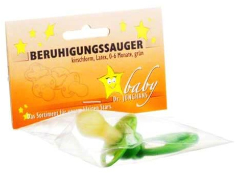Beruhigungssauger Kirschf. Latex 0 - 6 M.Grün