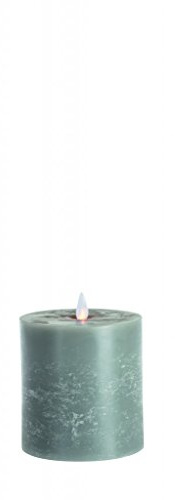 Sompex 35195 Flame Echtwachs LED Kerze, Flach - Fernbedienbar und integrierter Timer, grau, 10 x 10.5 cm
