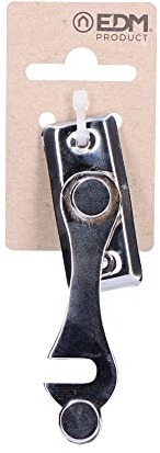 Aldabilla para puerta EDM Forma de H Acero 8 cm Izquierda Cromado