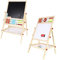 Brigamo 2in1 Standtafel Zeichentafel & Magnettafel, Tafel für Kinder mit Uhr, Abacus und Ablage