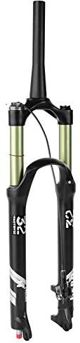 LvTu 26/27.5/29 Zoll 140mm Federweg Feder Luft Gabel Aluminiumlegierung Gerader und Konischer Gabelschaft MTB Fahrrad Vorderrad Gabel mit Zugstufeneinstellung 9mm QR Zubehör