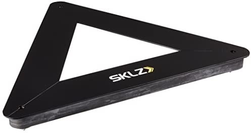 SKLZ Triangolo di Passaggio per Hockey,Struttura in Acciaio Pesante,Migliora Tiri e Passaggi,56 cm per Lato,Adatto per Allenamenti su Ghiaccio,Cemento,Piastrelle,e Pannelli di Tiro - Nero