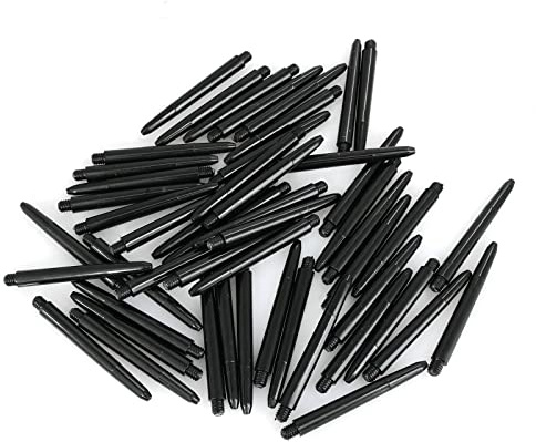 heyous 50 Pieces 2BA Nylon Shaft PC Shaft Dart Accessories Short Size 48mm, Black
