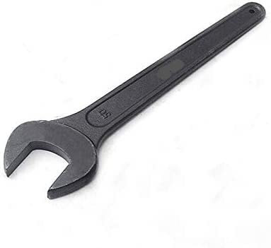 Ring Spanner,Single Open End Spanner Compression Fitting Spanner Impact Flat Spanner for Outdoor Repair Use (22mm) (Color : Black, Size : 22mm)