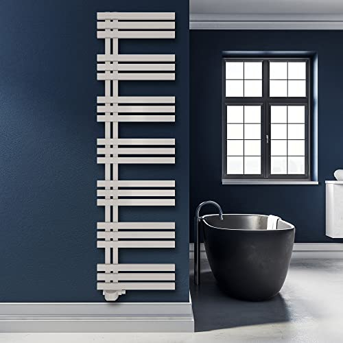 SHV Badheizkörper Abell mit Seitenanschluss in Weiß - 500 x 1800 mm | Heizkörper für Badezimmer, Handtuchhalter für Wand im Bad, Handtuchheizkörper, hochwertiger Handtuchtrockner