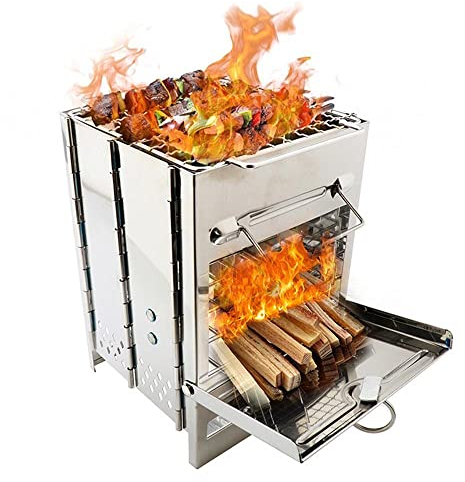 ADITAM KANBUN Holzofen Mini-Grill mit Tragetasche für Rucksacktouren, Wandern, Camping, Kochutensilien Double The Comfort