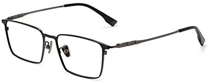 RICCIE Men's pure titanium outdoor photochromic sunglasses, HD progressive multifocal aspheric resin lens reader/UV400 diopter +1.0 to +3.0,02,+1.5