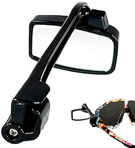 Fahrradbrille, Spiegel Brille Fahrrad, Rückspiegel Fahrradhelm, Weitwinkel, leichtes Fahrrad montiert auf Brille, Spiegel Brille Fahrrad zum Radfahren