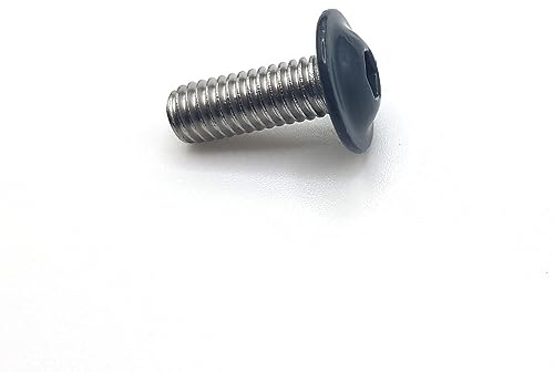 Metallschrauben M6x16 mm RAL 7016 anthrazitgrau Linsenkopf Innensechskant mit Sockel Edelstahl A2 x 50
