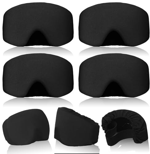 4 Pieces Ski Snowboard Goggle Cover Sleeve, Goggle Cover Microfiber Protective Lens Scratch Dust Protection for Travel Apres