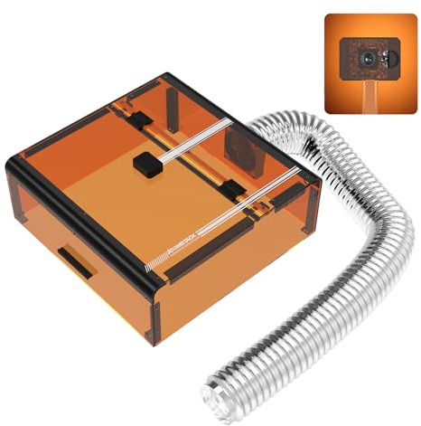 ATOMSTACK B3 Lasergravierer Schutzbox mit intelligente Kamera, LED-Beleuchtung, Abluftventilator, Laser Gehäuse für A6 PRO/A12 PRO/A24 PRO Laser Graviermaschine, Sichere staubdichte Abdeckung