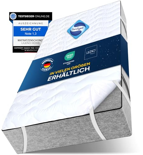 LILENO HOME Coprimaterasso 100 x 200 cm – Coprimaterasso 100 x 200 cm traspirante e lavabile – extra morbido come coprimaterasso e protezione per topper, letto a molle e come sotto-letto