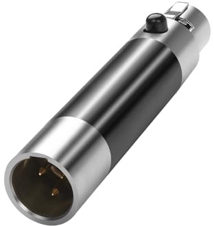 QIANRENON 3Pin Mini XLR Stecker auf Buchse Mikrofon Extender Adapter Vergoldet Mini XLR 3Pin Stecker auf 3Pin Buchse Symmetrischer Anschluss Adapter, für Drahtlose Ansteck Mikrofone DJ Headset