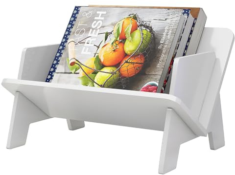 WOKICOR Kinder-Bücherregal,Bookshelf,Kleiner Schreibtisch-Buchständer für Kinderzimmer,Buchständer Kinder Bücher-Organizer,Bücher Aufbewahrung Kinder,Mini Kompakter Bücherregal Weiß