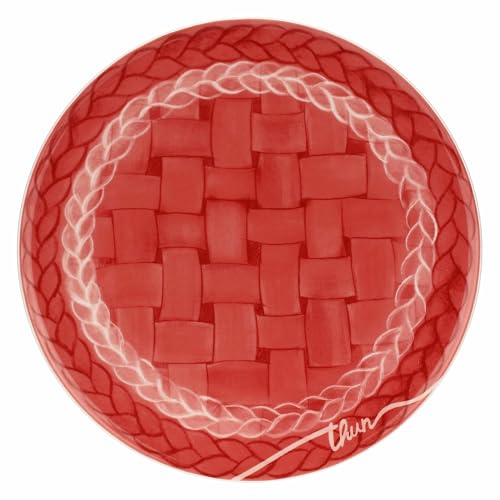 THUN, Piatto in Porcellana, Linea AbbracciAMI, Piatto da Collezione, Idea Regalo per Natale, Ø 31.5 cm