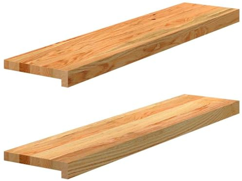 vidaXL Davanzali 2 pz Marrone Chiaro 90x20x2 cm Legno Massello Rovere