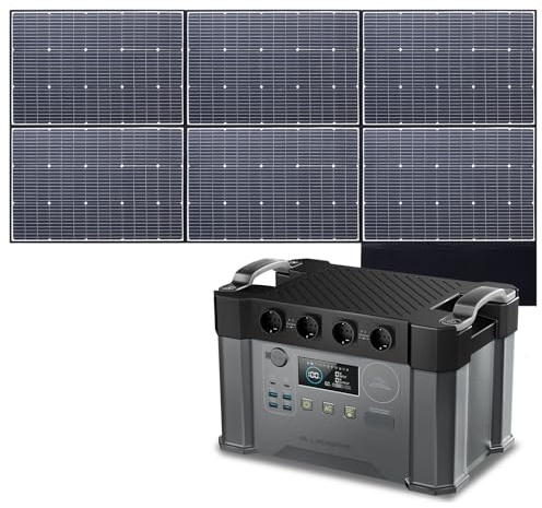 ALLPOWERS 2400W Estación de energía portátil S2000 Pro Paneles solares 600W | batería portátil LiFePo4 de 1451Wh generador solar de salida de CA 4x2400W con MPPT y SAI＜15ms