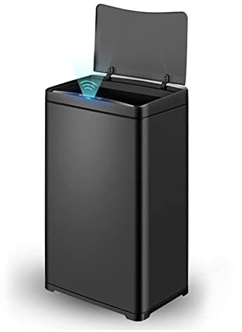 QUSYZD Poubelle Intelligente Haute capacité en Acier Inoxydable avec capteur Automatique, pour Bureau, Salle de Bain, Cuisine, D-40L,D-40L