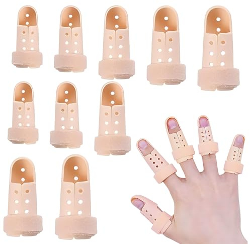 10 Stücke Fingerschiene,Kunststoff Fingerschiene,Finger Extension Splint,Basketball Finger Gelenkschutz,Fingerschutz Finger,Schiene Finger Zum Gebrochen Finger Der Arthritis Knuckle Immobilisierung