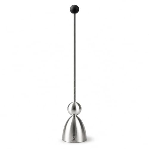 Take 2 Germany | Eierschalensollbruchstellenverursacher Clack | Edelstahl | Motiv: Gummikopf Schwarz | Made in Germany | Idealer Eierköpfer für Ostern