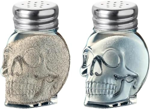 Juego de salero y pimentero – Cocteleras de vidrio con bonito soporte de animales para decoración de mesa de comedor de cocina