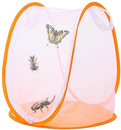 Evember Cage à Papillons | 33 x 37 cm en Maille pour Petit Habitat Papillon – Maison d'élevage Pliable avec Fermeture éclair Jouets éducatifs pour garçons et