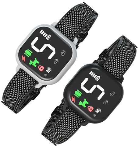 Meloive Collier Anti Aboiement Chien,Collier Anti-aboiement Intelligent,4 Modes Son/Vibration/Choc Statique,IP67 Étanche et Rechargeable pour Petit Gros Chien,Lot de 2