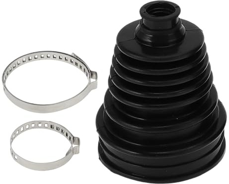 X AUTOHAUX Kit De Réparation De Soufflet De Cardan, 1 Pièce, avec 2 Colliers Serrage en Acier Inoxydable, Étanche Et Anti-Poussière, Soufflet Cardan Universel, Compatible Plupart Voitures