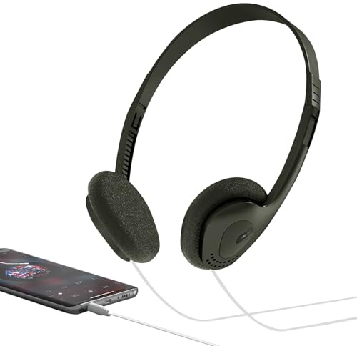Generico Auricolari Retrò Cablati, Cuffie Cablate Leggere E Portatili, Dispositivi Audio Over-ear Dal Design Vintage Per Telefoni Cellulari E
