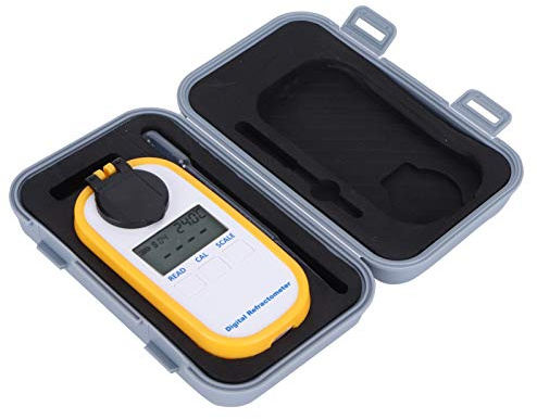 BAFOVY LCD Digital Brix Refraktometer, Tragbares Handheld -Zuckermessgerät mit Hoher Reichweite, Ideal für Imker, Stilvolles Design, Breites Messbereich, Temperaturkompensation,