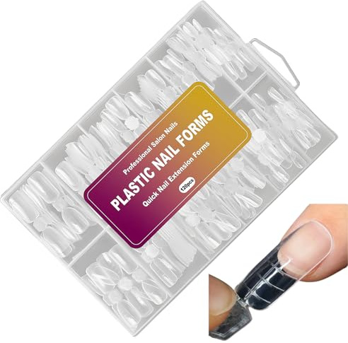 Moldes Para Uñas | 120 Piezas De Moldes De Tips Semidescubiertos | 12 Tamaños, Plantillas Artificiales Transparentes Reutilizables Para Diseño De Manicura En Casa O Salón De Belleza