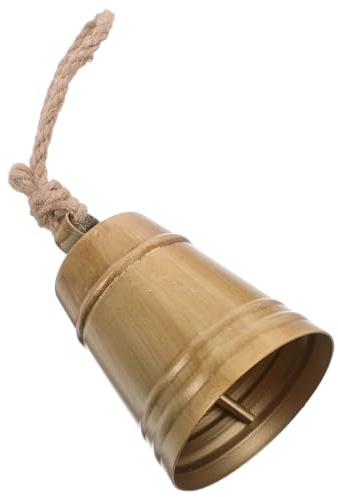 Cabilock Kuhglocke aus Metall mit Juteseil zum Aufhängen Rustikale Vintage-Glocke für Weihnachtsdeko Landhaus-Ornament und Western-schmuck Harmonischer Klang für Festliche Wohndekoration