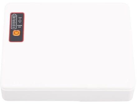 Dpofirs Mini UPS DC 20800mAh Fuente de Alimentación Ininterrumpida de Respaldo de Batería para Cámara de Módem Enrutador, Fácil de Usar con Múltiples Opciones de Salida (Enchufe de la UE)