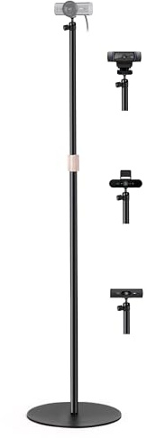AYIZON 160cm Webcam Floor Stand Compatible with Logitech MX-Brio-4K C920 C922 C930 C925e C615 StreamCam,Brio 4K,Brio 500 Webcams