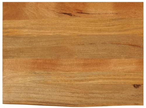 Teenpull Bordsskiva med trädkant 90 x 60 x 3,8 cm, massivt mangoträ i ekutseende, unikt skrivbord för skrivbord, matbord eller kontorsbord, hållbara möbler