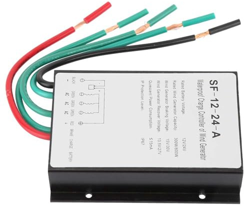 HEEPDD avec Protection contre les Courts-circuits et Affichage LED pour Systèmes Solaires et Applications Extérieures Contrôleur de Charge d'éolienne 12 V 24 V étanche Nan électricien et électricien