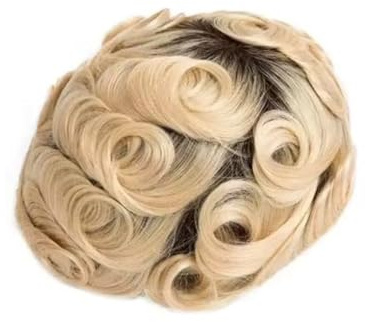 Extensiones de cabello Sistemas de cabello humano for hombre, peluquín encaje francés completo, prótesis capilar masculina transpirable, T4/613 Rubio accesorios
