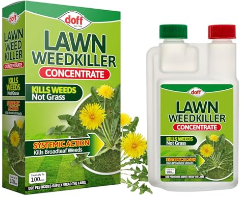 DOFF Lawn Weedkiller Concentrate 200ml | Selective Weed Control for Lawns | Kills Broadleaf Weeds Without Damaging Grass | Easy Dilution Formula