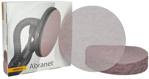 Mirka Abranet sliprondell med nät Ø 225 mm kardborreband/korn P240 / 25 st/för slipning av trä, spackel, lack, plast / 542230252525