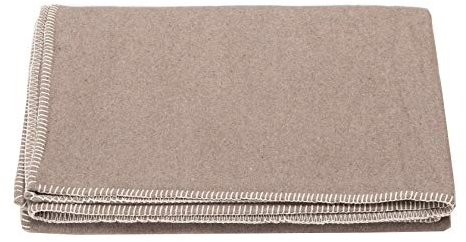 Decke aus Baumwolle 140 x 200 cm Kuscheldecke mit Zierstich weich, schlamm