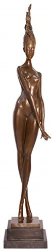 Casa Padrino Riesige Luxus Bronze Figur Modernismus Akt stehender Frau 100,5 cm - Skulptur Abstrakte Moderne