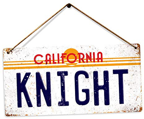 Knight Rider Numberplate – Twine | Printed Metal Wall Sign Plaque