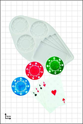 Moule à poker en silicone vert de FPC Sugarcraft