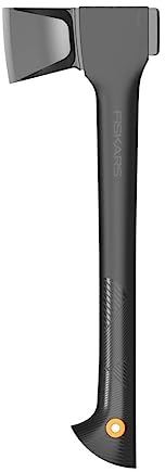 Fiskars Splitting Axe, Solid, With protective cover, Non-stick coated, Steel/Plastic and Glass fibre handle, Black/Orange, A11, Length: 49 cm, 1.1 kg, 1051086