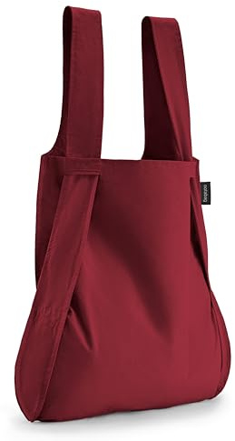Notabag Original - Wasserabweisende, wiederverwendbare, faltbare Tasche und Rucksack (Wine Red)