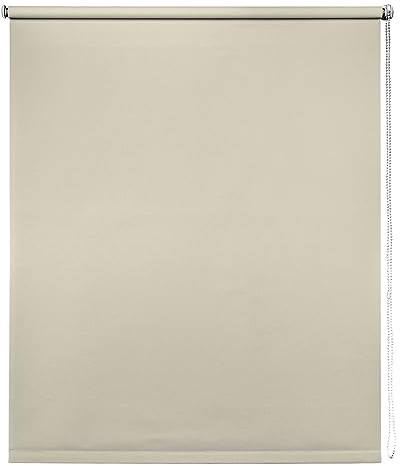 Made to Measure Thermal Blackout Blinds, Natural, 165cm Drop - Cut to Fit Blackout Roller Blinds For Inside and Outside Recess Window Blinds of Multiple Colours by New Edge Blinds