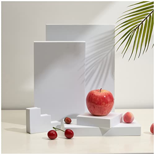 Gisela D Produktfotografie Requisiten, Fotografie Requisiten Schmuck, Geometrische Würfelschaumformen 5 Stück Weiß Hintergrund Schaum Requisiten für Produkt Ausstellung, Eva Material
