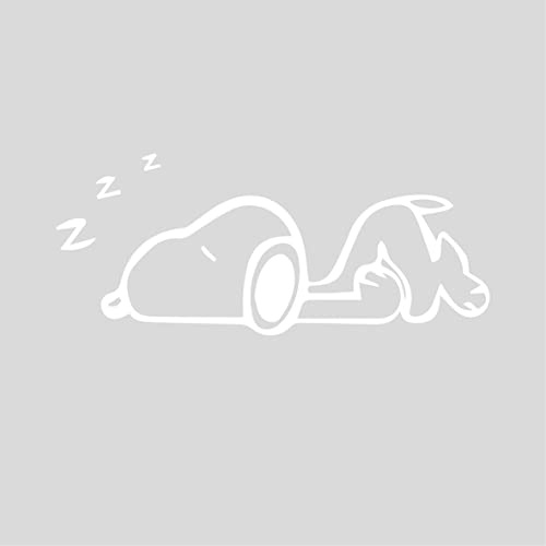 Gesar Lichtschalter-Aufkleber - Snoopy - Lustiges Muster - Auto- und Motorradaufkleber - Vinyl-Aufkleber für die Steckdose Größe 10 x 5 cm (Weiß)