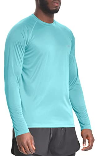 UUE Langarmshirt Herren UV T-Shirt UPF 50+ Sport Sonnenschutz Für Outdoor Surfen Laufen Angeln Wandern Gym